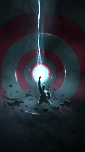 Captain America with Lightning Strike