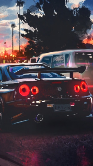 Nissan Skyline R34 artwork