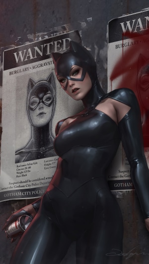 Catwoman from Gotham City Wanted Posters