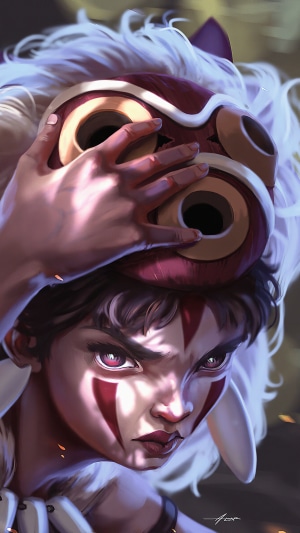San from Princess Mononoke artwork