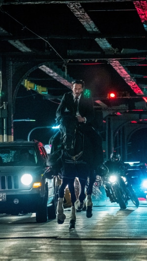 John Wick on horseback in John Wick 3 Parabellum 4K