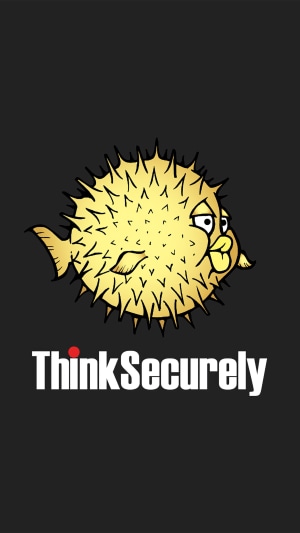 Pufferfish with "ThinkSecurely" text