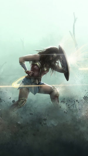 Wonder Woman in battle 4K