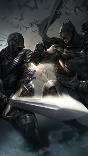Batman vs Deathstroke 4K artwork