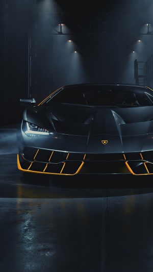 Lamborghini Centenario in a dark garage