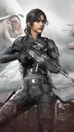 Jill Valentine from Resident Evil holding a rifle