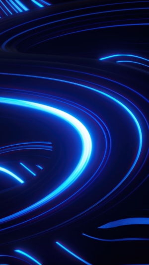 Abstract blue and black swirling lines 4K