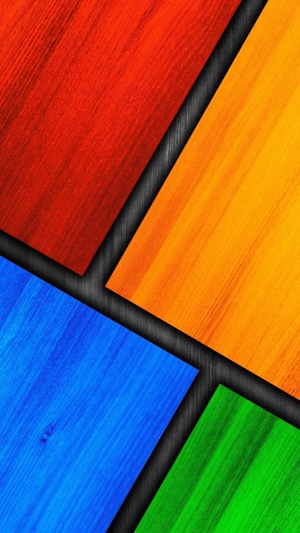 Abstract digital art with four colored panels