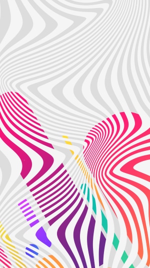 Abstract colorful wavy lines and shapes