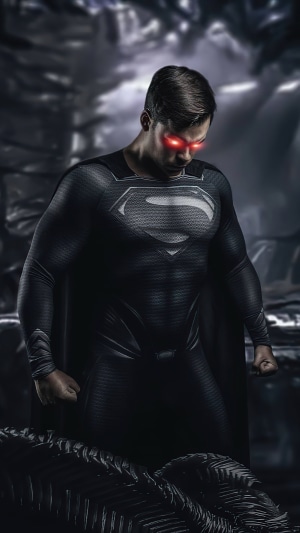 Superman from DC Comics in black suit