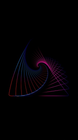 Abstract geometric spiral artwork