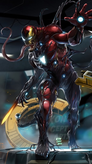 Venom Iron Man Hybrid Artwork