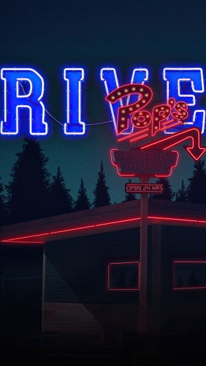 Pop's Chock'lit Shoppe Drive-In Neon Sign