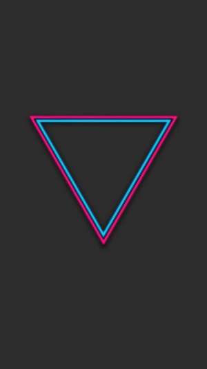 Neon triangle artwork