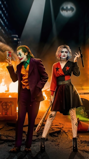 Joker and Harley Quinn artwork 4K