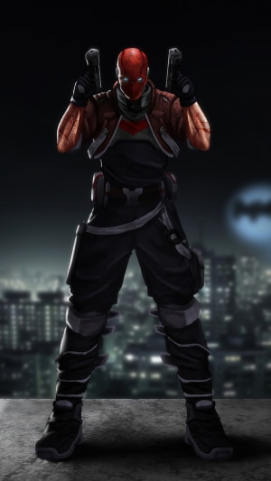 Red Hood with Guns in Gotham City