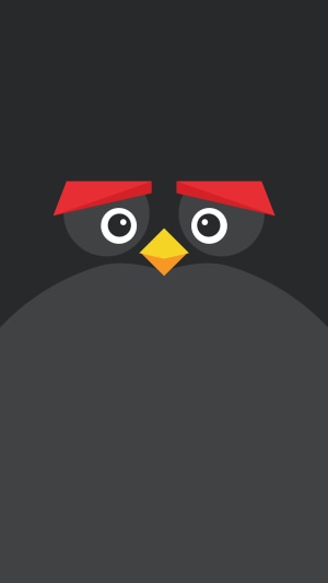 Bomb from Angry Birds, minimalist digital art