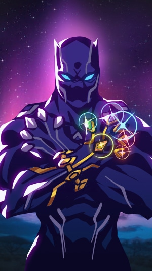 Black Panther with Infinity Stones