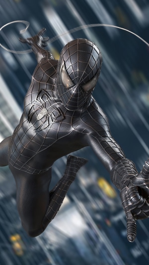 Black Spiderman from Marvel Comics