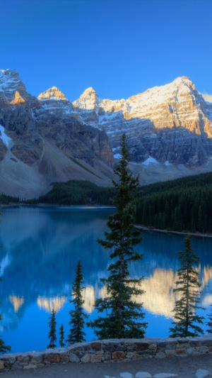 Moraine Lake and Mountains in Banff National Park 4K
