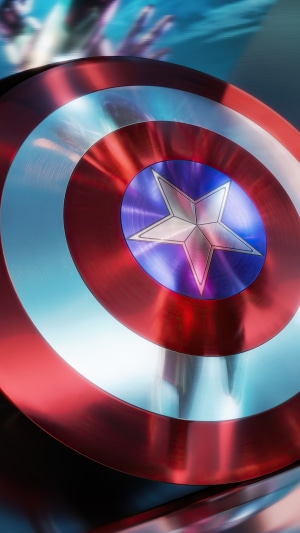 Captain America's Shield Artwork 4K