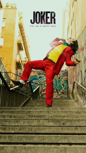 Joker from DC Comics on stairs