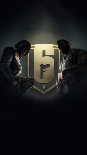 Rainbow Six Siege V Logo with Two Operators
