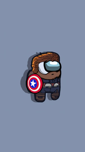 Captain America Among Us Character with Shield