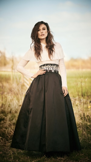 Keira Knightley in a field
