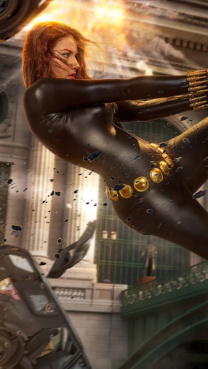 Black Widow in action