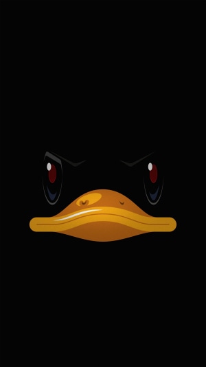 Minimalist Daffy Duck face 4K