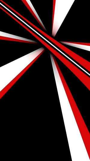 Abstract Red, White, and Black Geometric Design
