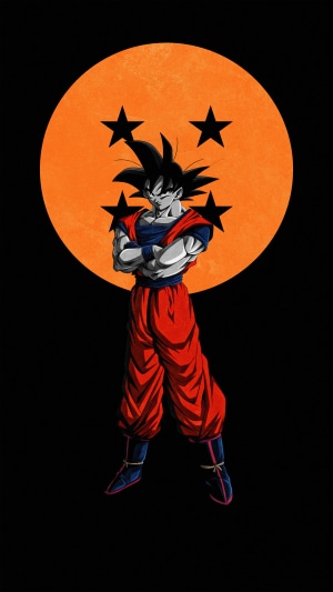 Goku from Dragon Ball with Four-Star Dragon Ball