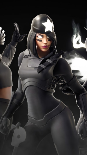 Fortnite character with star on helmet