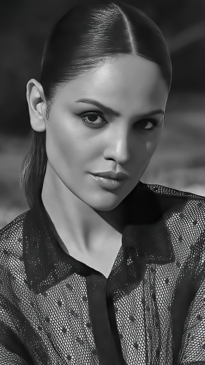 Eiza Gonzalez in monochrome