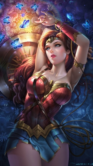 Wonder Woman with Butterflies