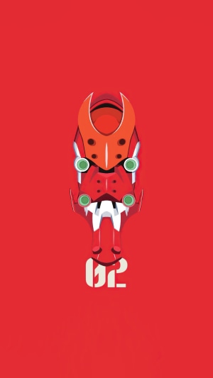 Evangelion Unit-02 minimalist design