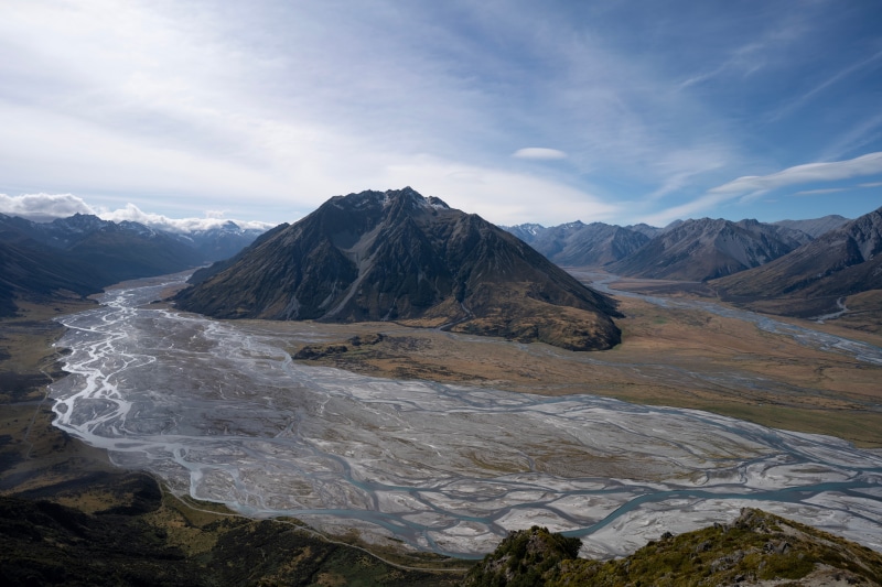 Hopkins Valley, New Zealand Mountains and River