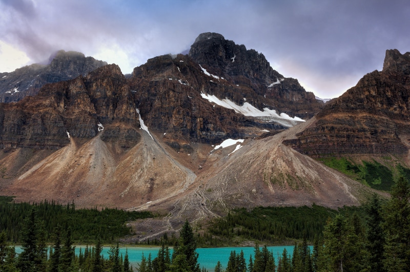 Mountains and Lake in Alberta, Canada