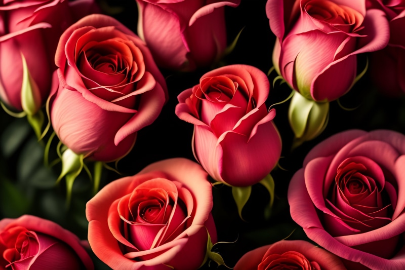 Red Roses Flower-bud 4K