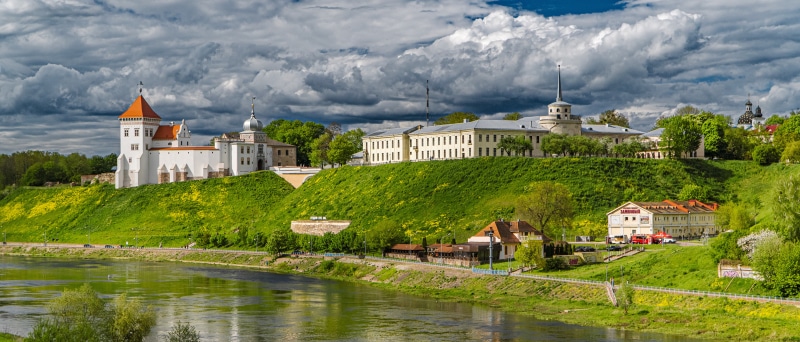 Grodno Castle and River in Belarus