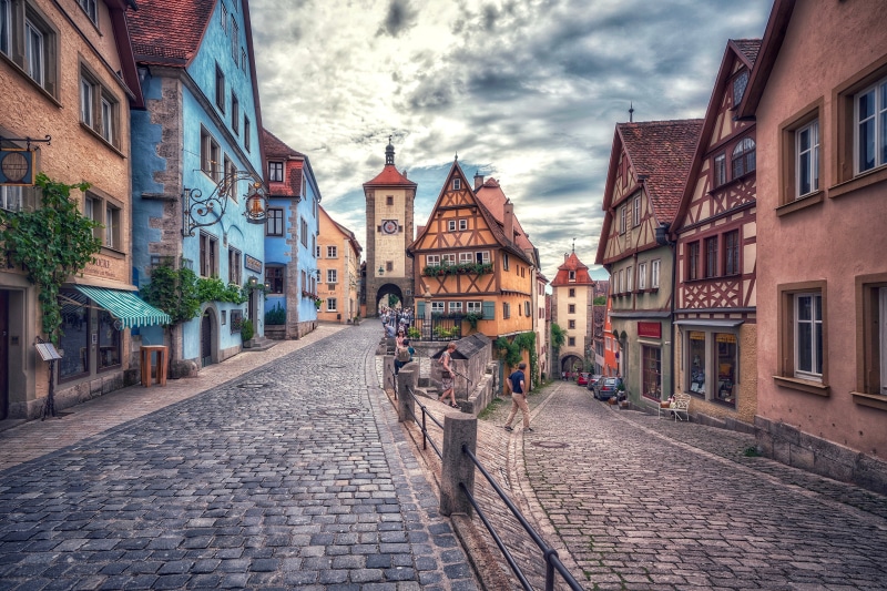 4K Rothenburg Germany Street HDR