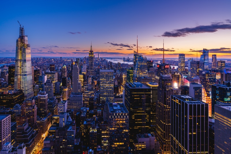 New York City Skyline at Dusk