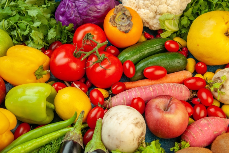 4K Assortment of Fresh Fruits and Vegetables