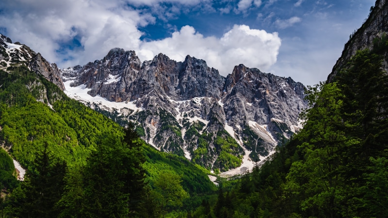 Prisojnik Mountains in the Alps, Slovenia