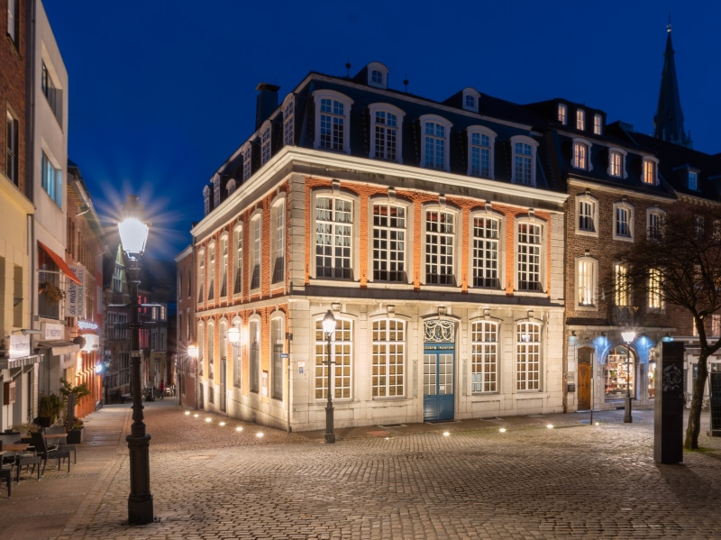 Aachen Germany Houses Street Lights Street