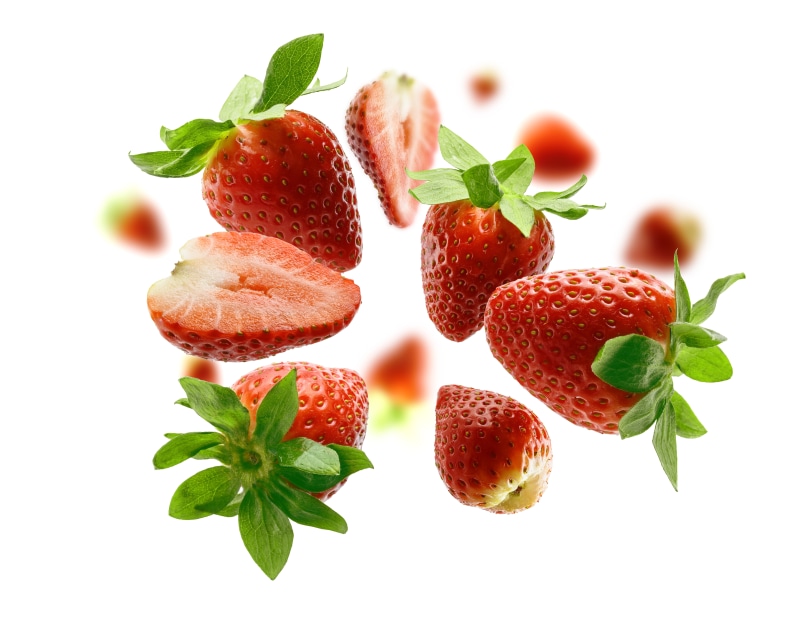 Strawberries on White Background