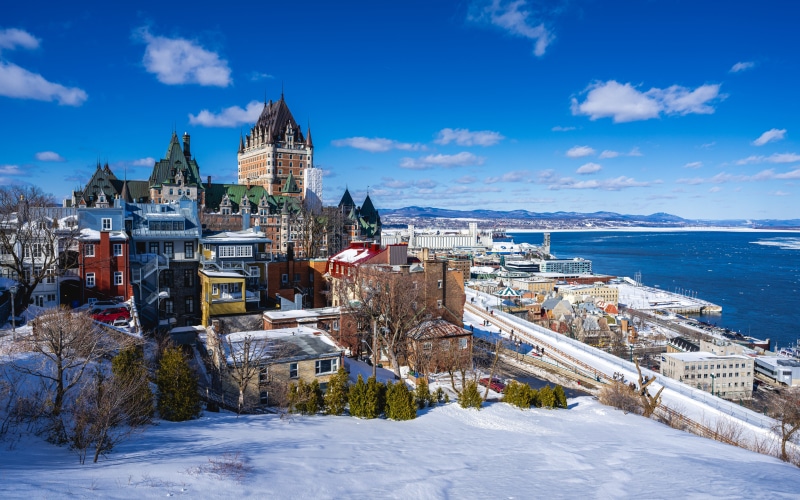 Quebec City in Winter with Fairmont Le Chateau Frontenac