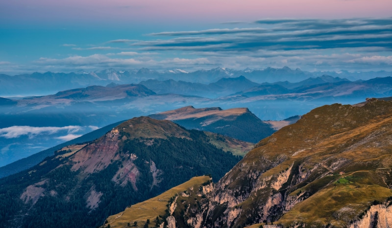 Dolomites, Italy: Mountains at Sunset