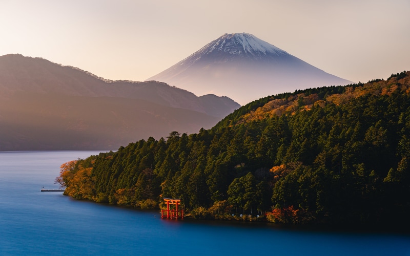 Mount Fuji and Hakone Torii Gate